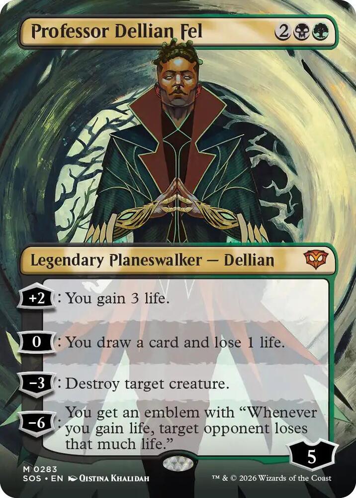Professor Dellian Fel Borderless 283 (Secrets of Strixhaven)  | Good Games Adelaide SA
