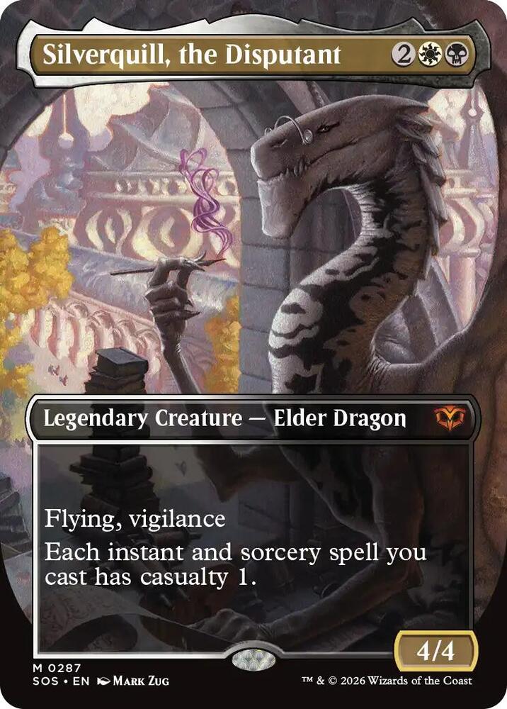 Silverquill the Disputant Borderless 287 (Secrets of Strixhaven)  - Foil | Good Games Adelaide SA