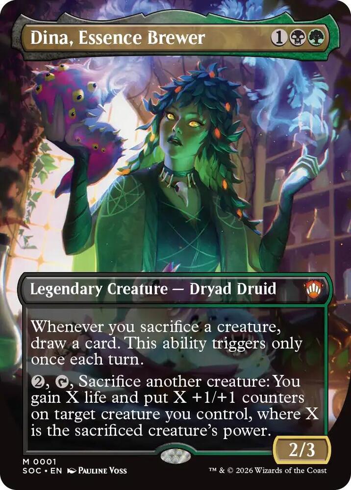 Dina Essence Brewer Borderless 1 (Commander: Secrets of Strixhaven)  - Foil | Good Games Adelaide SA