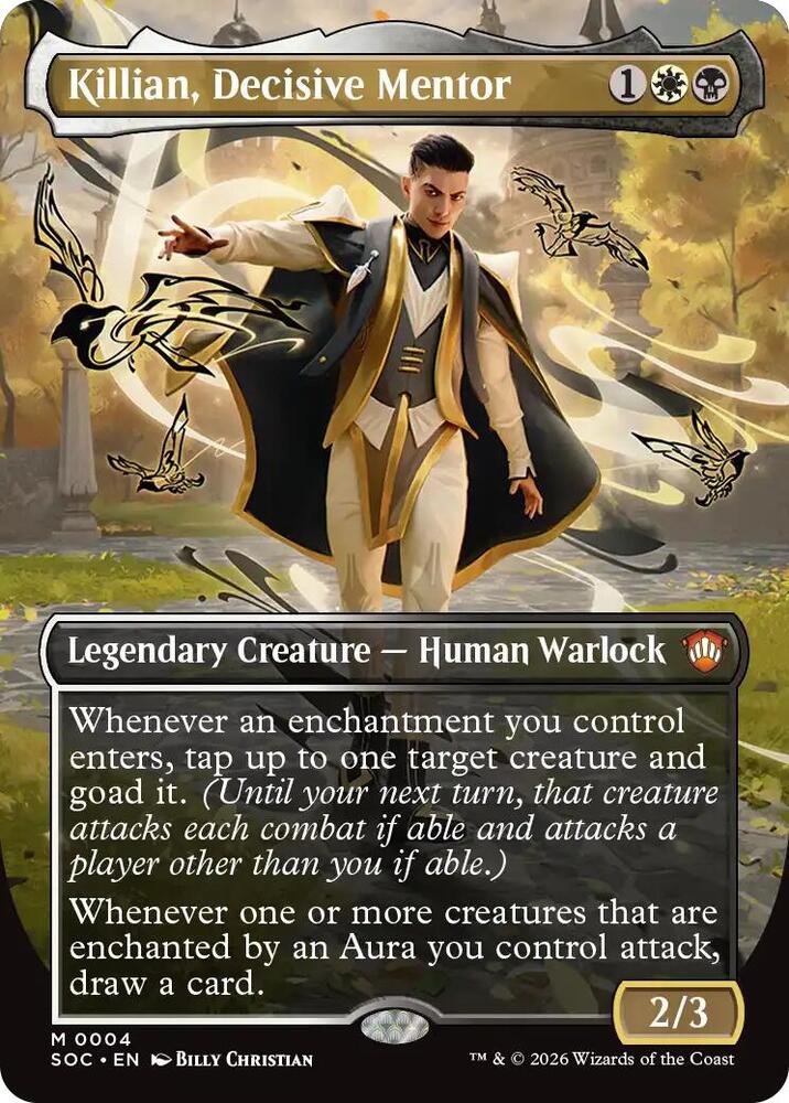 Killian, Decisive Mentor 4 (Commander: Secrets of Strixhaven)  - Borderless | Good Games Adelaide SA