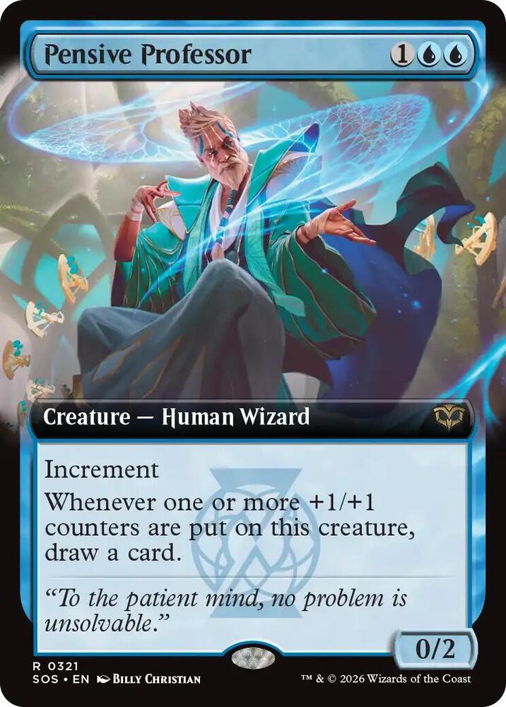 Pensive Professor Extended Art 321 (Secrets of Strixhaven)  - Foil | Good Games Adelaide SA