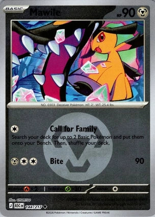 Mawile 144/217 (ME: Ascended Heroes)  - Reverse Holofoil | Good Games Adelaide SA