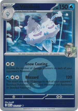 N's Vanilluxe 051/217 (ME: Ascended Heroes)  - Reverse Holofoil | Good Games Adelaide SA