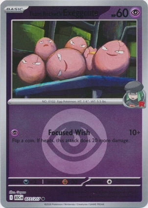 Team Rocket's Exeggcute 077/217 (ME: Ascended Heroes)  - Reverse Holofoil | Good Games Adelaide SA