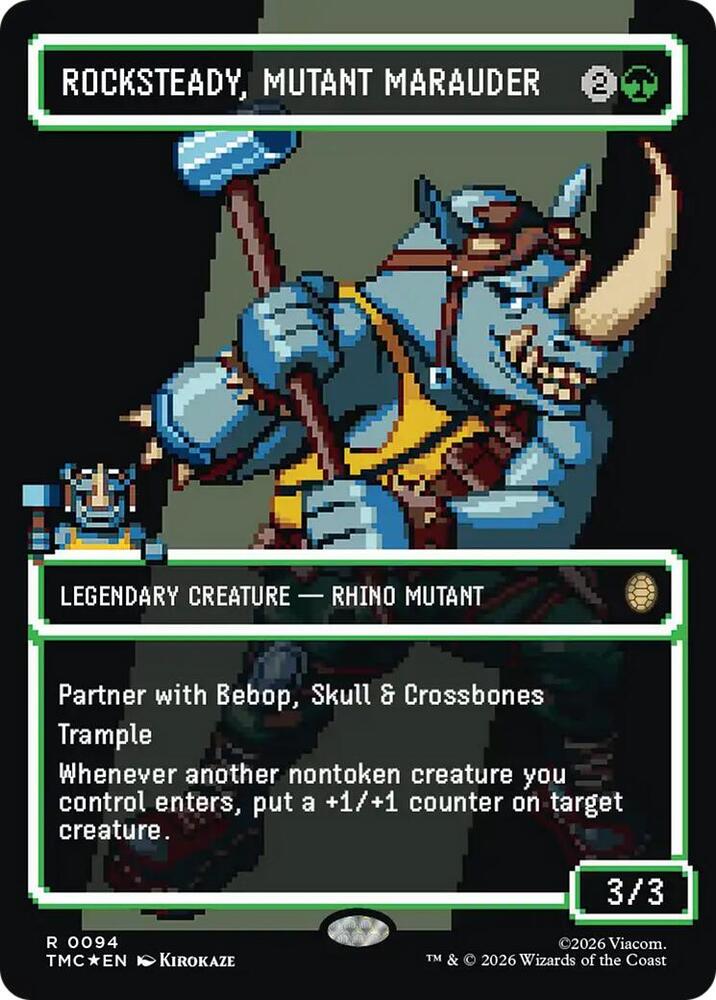 Rocksteady Mutant Marauder Borderless Surge Foil 94 (Commander: Teenage Mutant Ninja Turtles)  - Foil | Good Games Adelaide SA
