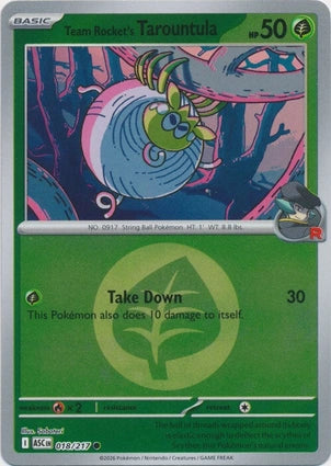 Team Rocket's Tarountula 018/217 (ME: Ascended Heroes)  - Reverse Holofoil | Good Games Adelaide SA