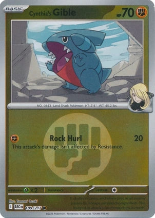 Cynthia's Gible 109/217 (ME: Ascended Heroes)  - Reverse Holofoil | Good Games Adelaide SA