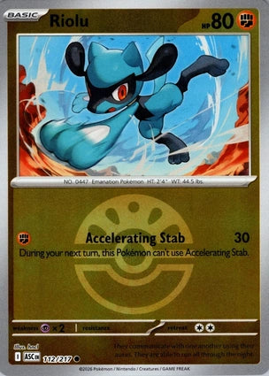 Riolu 112/217 (ME: Ascended Heroes)  - Reverse Holofoil | Good Games Adelaide SA