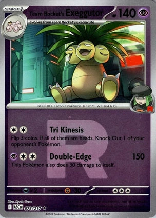Team Rocket's Exeggutor 078/217 (ME: Ascended Heroes)  - Reverse Holofoil | Good Games Adelaide SA