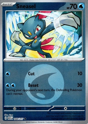 Sneasel 044/217 (ME: Ascended Heroes)  - Reverse Holofoil | Good Games Adelaide SA