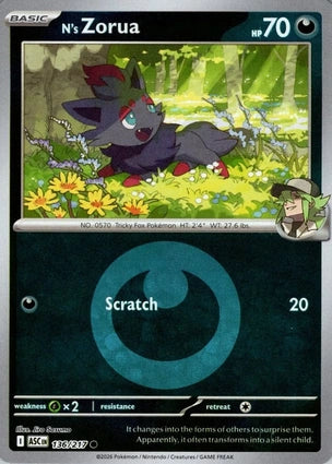 N's Zorua 136/217 (ME: Ascended Heroes)  - Reverse Holofoil | Good Games Adelaide SA