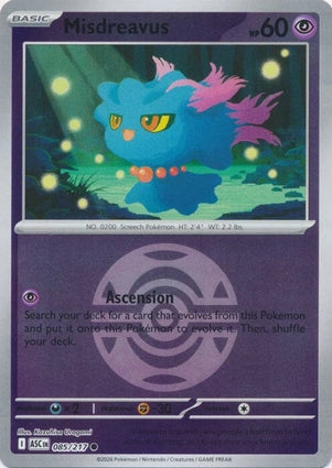 Misdreavus 085 217 Dusk Ball 085/217 (ME: Ascended Heroes)  - Dusk Ball Holofoil | Good Games Adelaide SA