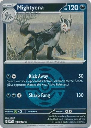 Mightyena 129/217 (ME: Ascended Heroes)  - Reverse Holofoil | Good Games Adelaide SA