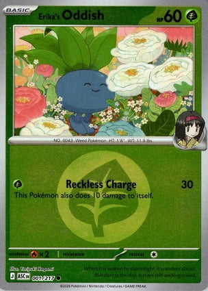 Erika's Oddish 001/217 (ME: Ascended Heroes)  - Reverse Holofoil | Good Games Adelaide SA