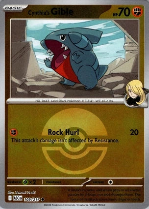 Cynthia's Gible 109/217 (ME: Ascended Heroes)  - Reverse Holofoil | Good Games Adelaide SA