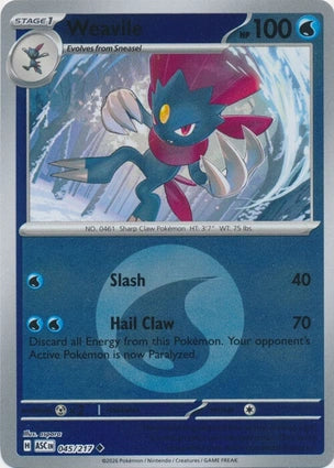 Weavile 045/217 (ME: Ascended Heroes)  - Reverse Holofoil | Good Games Adelaide SA