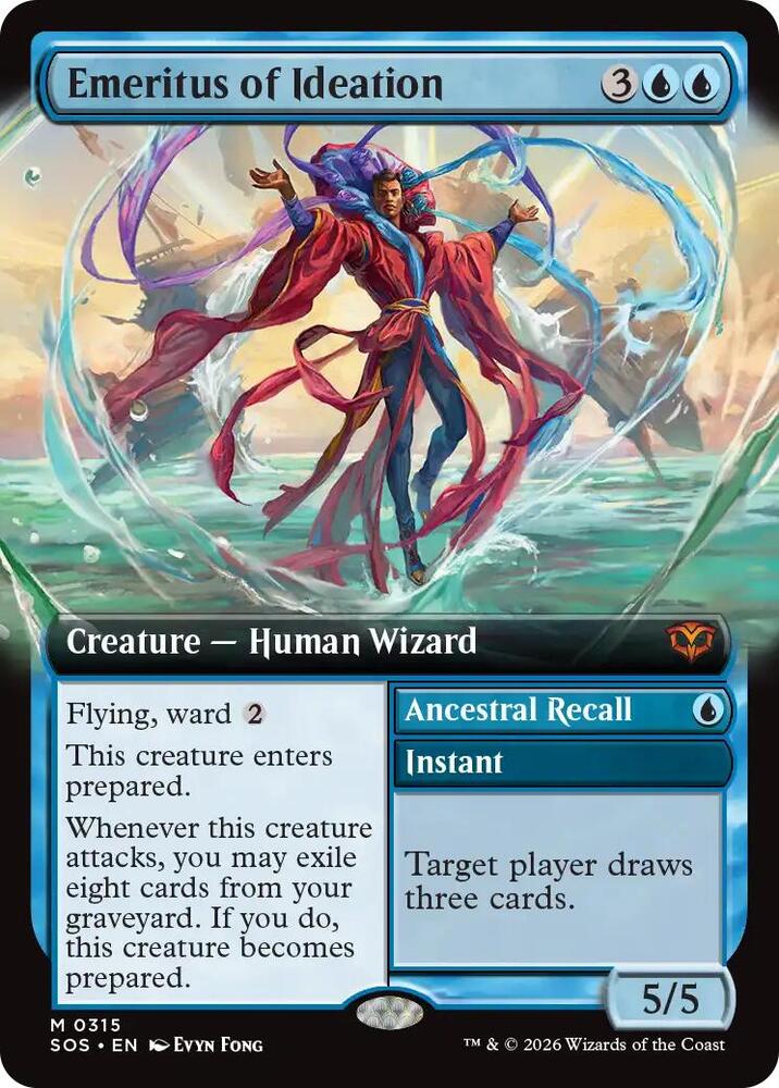 Emeritus of Ideation // Ancestral Recall 315 (Secrets of Strixhaven)  - Extended Art | Good Games Adelaide SA