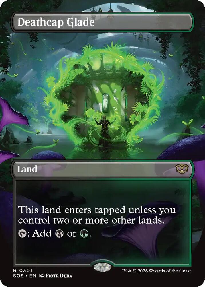 Deathcap Glade Borderless 301 (Secrets of Strixhaven)  - Foil | Good Games Adelaide SA