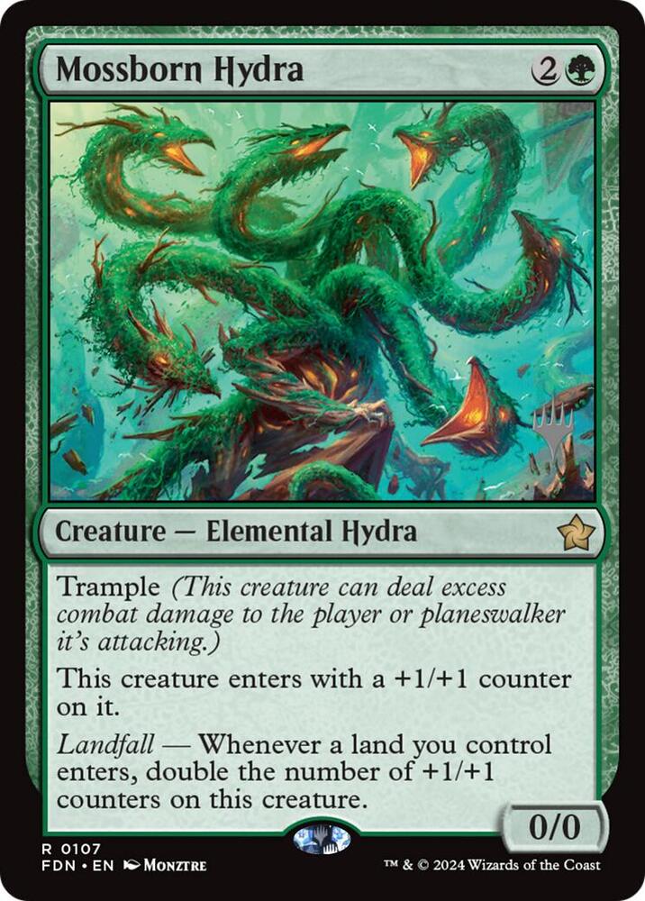 Mossborn Hydra 107 (Promo Pack: Lorwyn Eclipsed)  | Good Games Adelaide SA