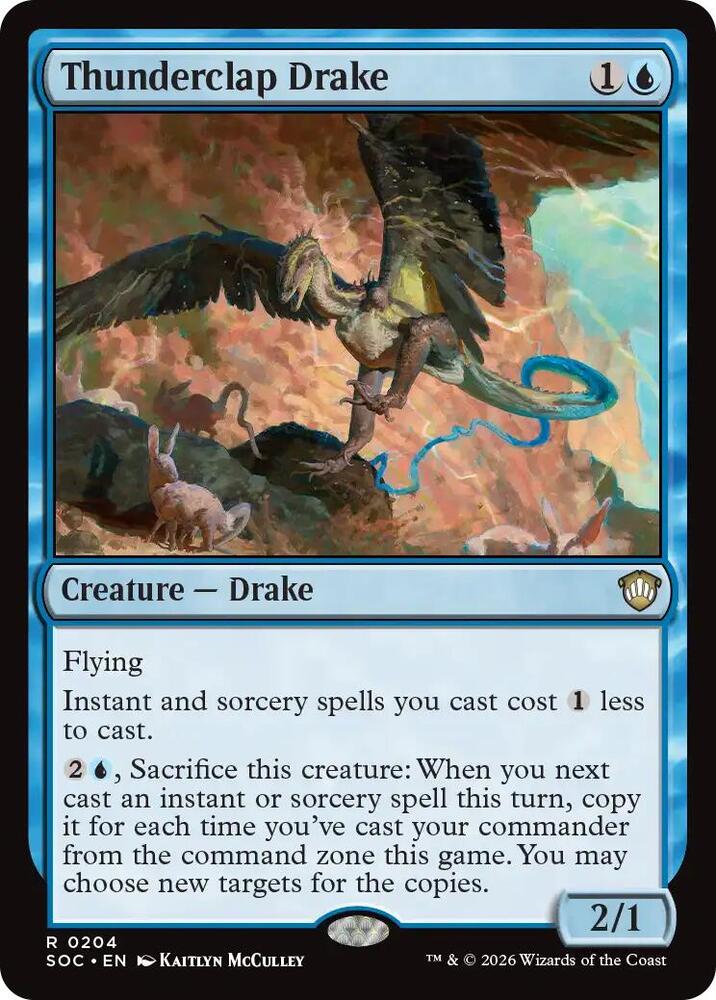 Thunderclap Drake 204 (Commander: Secrets of Strixhaven)  | Good Games Adelaide SA