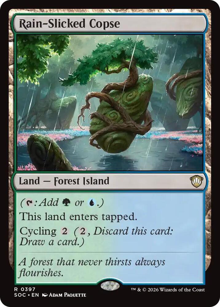 Rain-Slicked Copse 397 (Commander: Secrets of Strixhaven)  | Good Games Adelaide SA