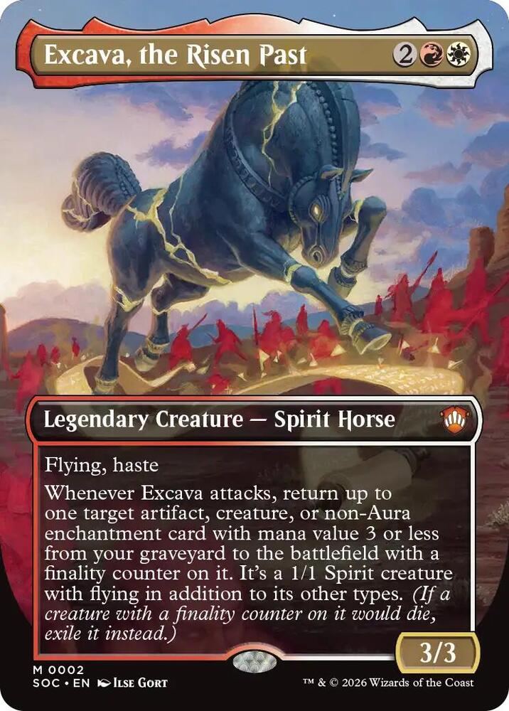 Excava, the Risen Past 2 (Commander: Secrets of Strixhaven)  - Borderless Foil | Good Games Adelaide SA