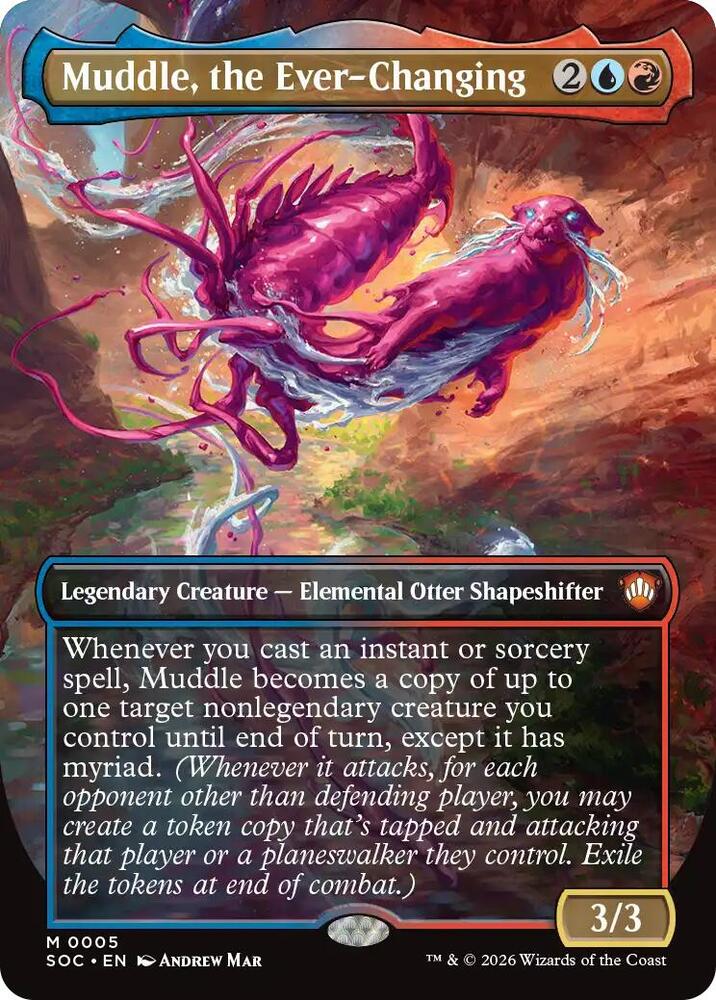 Muddle, the Ever-Changing 5 (Commander: Secrets of Strixhaven)  - Borderless Foil | Good Games Adelaide SA