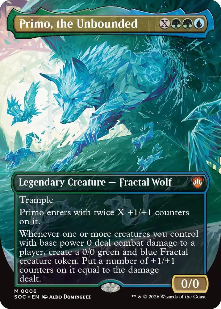 Primo, the Unbounded 6 (Commander: Secrets of Strixhaven)  - Borderless Foil | Good Games Adelaide SA