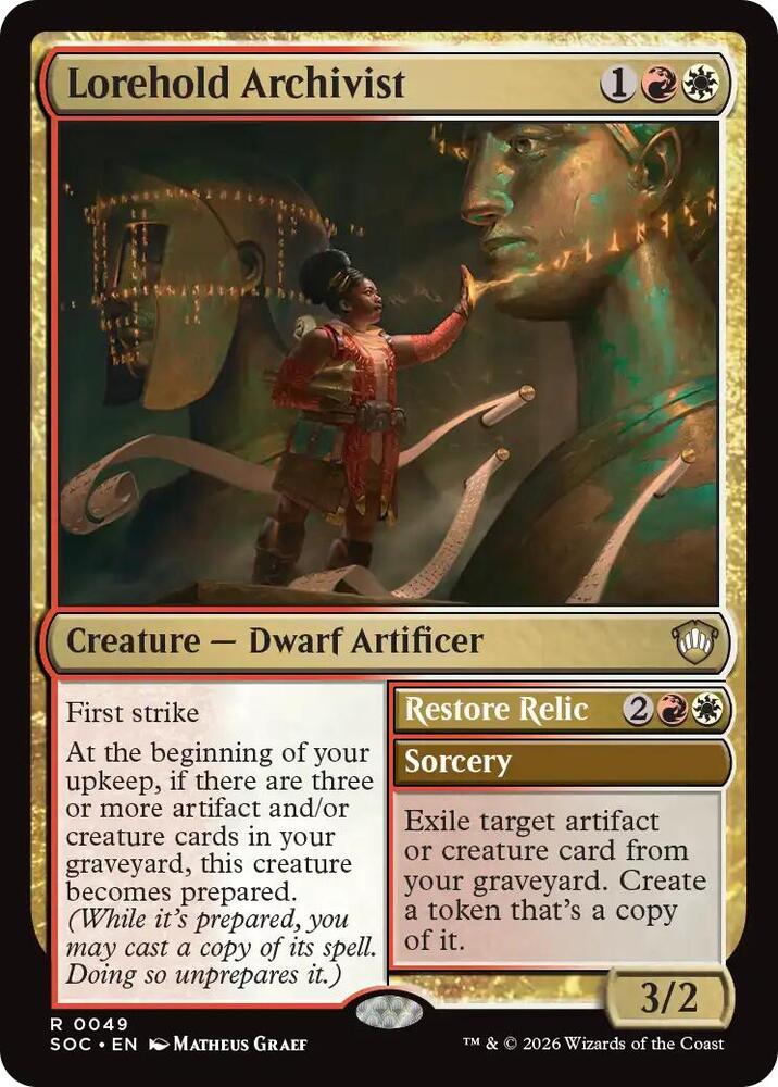 Lorehold Archivist // Restore Relic 49 (Commander: Secrets of Strixhaven)  | Good Games Adelaide SA