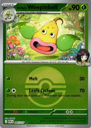 Erika's Weepinbell 005/217 (ME: Ascended Heroes)  - Reverse Holofoil | Good Games Adelaide SA
