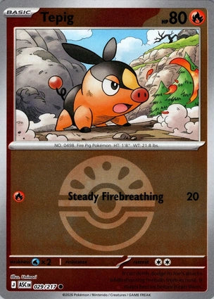 Tepig 029/217 (ME: Ascended Heroes)  - Reverse Holofoil | Good Games Adelaide SA