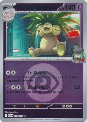 Team Rocket's Exeggutor 078/217 (ME: Ascended Heroes)  - Reverse Holofoil | Good Games Adelaide SA