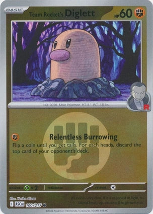 Team Rocket's Diglett 100/217 (ME: Ascended Heroes)  - Reverse Holofoil | Good Games Adelaide SA