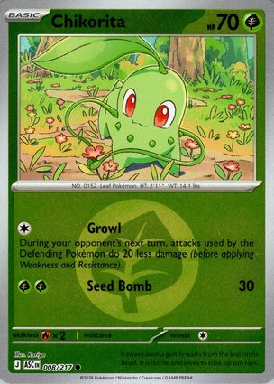 Chikorita Energy Symbol Pattern 008/217 (ME: Ascended Heroes)  - Energy Holofoil | Good Games Adelaide SA