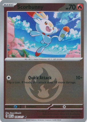 Scorbunny 036/217 (ME: Ascended Heroes)  - Reverse Holofoil | Good Games Adelaide SA