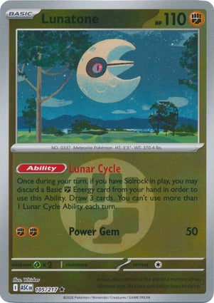 Lunatone 105/217 (ME: Ascended Heroes)  - Reverse Holofoil | Good Games Adelaide SA