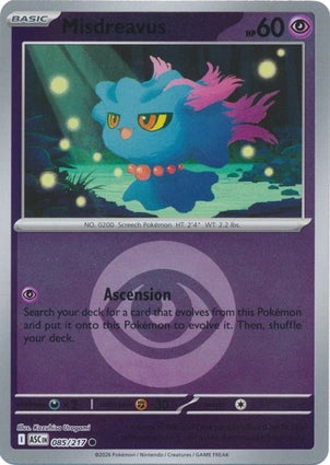 Misdreavus 085/217 (ME: Ascended Heroes)  - Reverse Holofoil | Good Games Adelaide SA