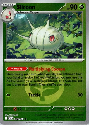 Silcoon 012/217 (ME: Ascended Heroes)  - Reverse Holofoil | Good Games Adelaide SA