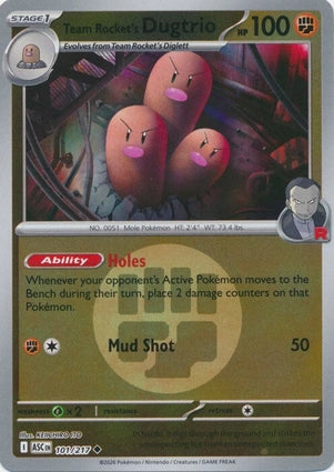 Team Rocket's Dugtrio 101/217 (ME: Ascended Heroes)  - Energy Holofoil | Good Games Adelaide SA