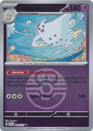 Togekiss 082/217 (ME: Ascended Heroes)  - Reverse Holofoil | Good Games Adelaide SA
