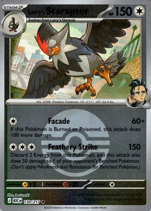 Larry's Staraptor 170/217 (ME: Ascended Heroes)  - Reverse Holofoil | Good Games Adelaide SA