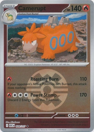 Camerupt Quick Ball 028/217 (ME: Ascended Heroes)  - Reverse Holofoil | Good Games Adelaide SA