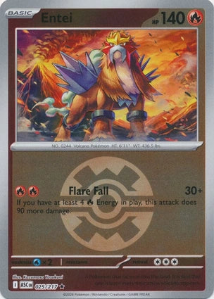 Entei 025/217 (ME: Ascended Heroes)  - Reverse Holofoil | Good Games Adelaide SA