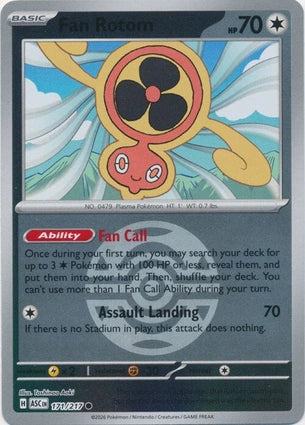 Fan Rotom 171/217 (ME: Ascended Heroes)  - Reverse Holofoil | Good Games Adelaide SA
