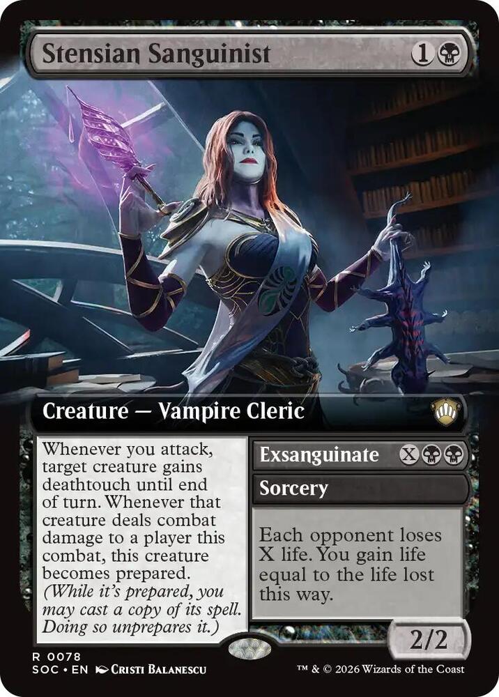 Stensian Sanguinist Extended Art 78 (Commander: Secrets of Strixhaven)  | Good Games Adelaide SA
