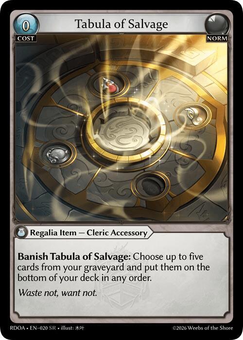 Tabula of Salvage 020 (Radiant Origins)  - Foil | Good Games Adelaide SA
