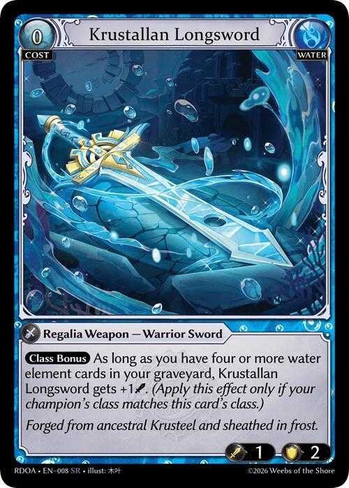Krustallan Longsword 008 (Radiant Origins)  - Foil | Good Games Adelaide SA