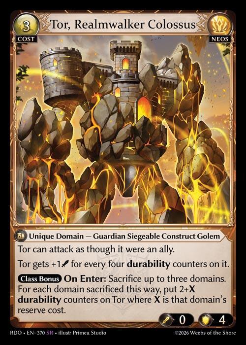 Tor Realmwalker Colossus 370 (Radiant Origins)  - Foil | Good Games Adelaide SA