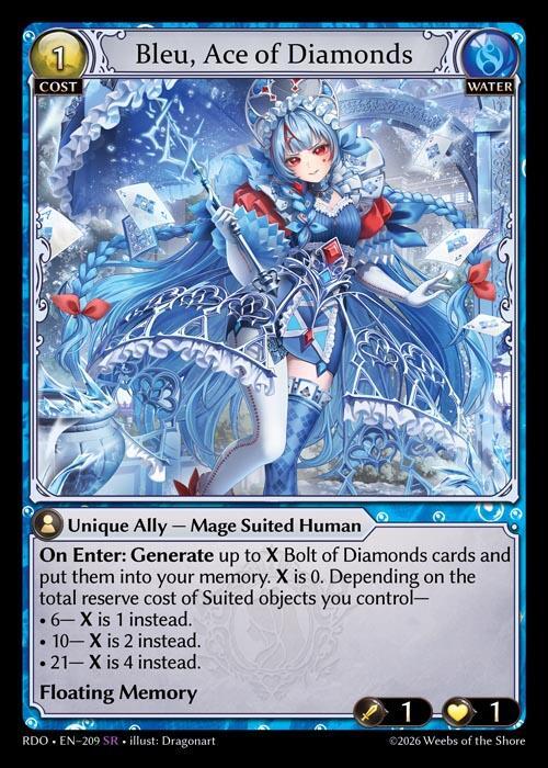 Bleu Ace of Diamonds 209 (Radiant Origins)  - Foil | Good Games Adelaide SA