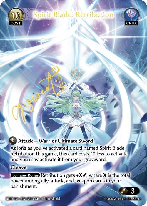 Spirit Blade Retribution CSR 334 (Radiant Origins)  - Foil | Good Games Adelaide SA